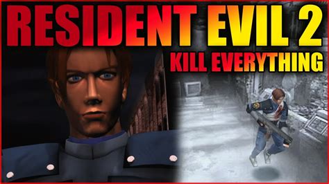 Resident Evil 2 1998 Leon B Walkthrough PS1 Playthrough Kill All