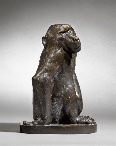 Seated Baboon Sladmore Life In Bronze Sotheby S