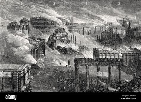 The Great Fire of Rome, 64 AD Stock Photo - Alamy