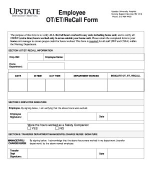 Fillable Online Upstate Otet From Fillable Form Fax Email Print