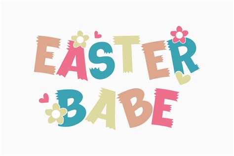 Easter Babe Retro Easter Quotes Svg Graphic By Svg Box Creative Fabrica