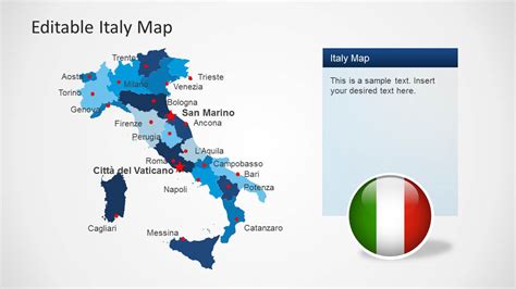 Editable Italy Map Template For Powerpoint Slidemodel