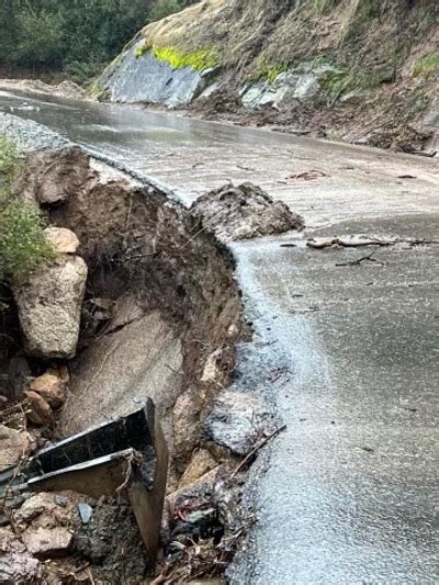 Several Roads In Squaw Valley Have Been Washed Out Due To Mudslides And Flooding In Fresno County