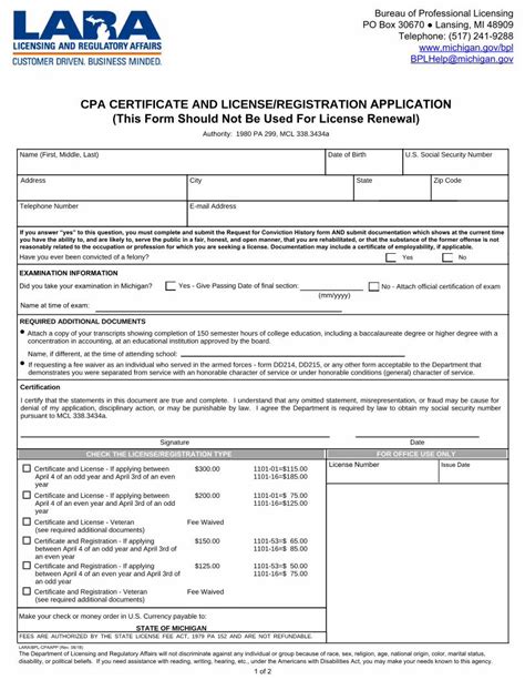 PDF Application For Cpa Certificate And License Registration 2018