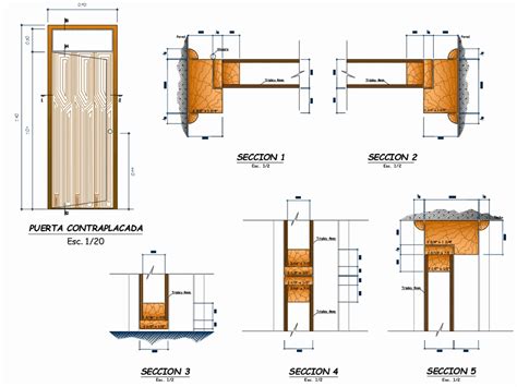 Puerta Contraplacada En Autocad Descargar Cad Gratis Kb