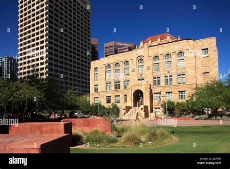 The Art Deco Style Of Old Phoenix City Hall And Maricopa County Stock