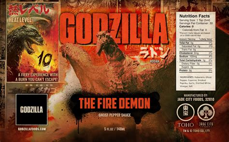 Godzilla Hot Sauce 5 Pack Series 1 Godzilla Foods