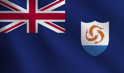 Anguilla flag backgroundwaving flag of Royalty Free Vector