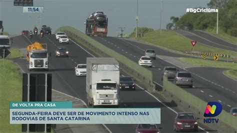 Segunda Feira Deve Ser De Movimento Intenso Nas Rodovias De Santa