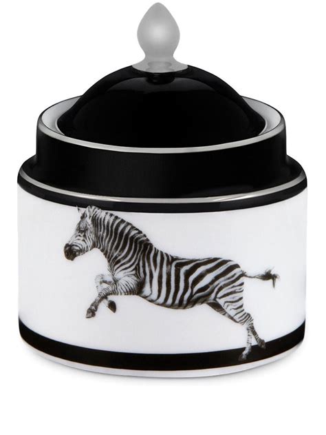 Dolce Gabbana Zebra Print Porcelain Sugar Bowl Farfetch