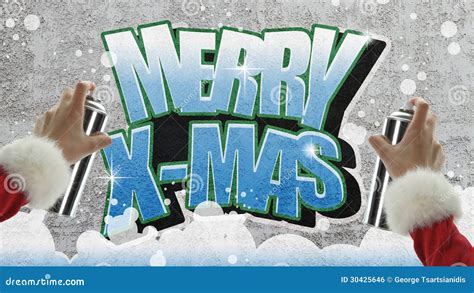 Merry Christmas Graffiti Stock Photo Image Of Grunge 30425646