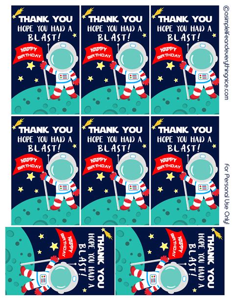 Space Birthday Party Free Printables Printable Templates