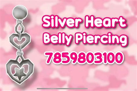 Silver Heart Belly Piercing With Hanging Hearts