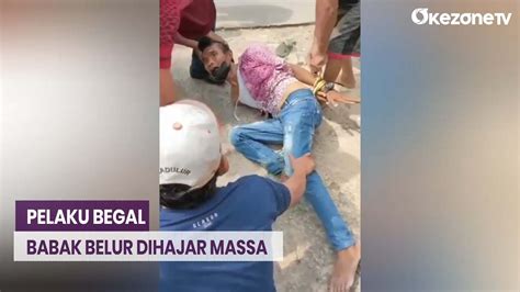 Dua Pelaku Begal Bersenjata Api Di Kabupaten Bekasi Babak Belur Dihajar