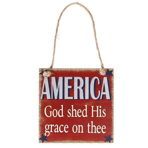 Emblems Ornament Independence Day Door Sign Hanging Board For 4th Of