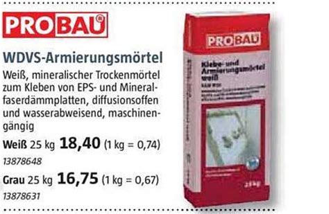 Probau Wdvs Armierungsm Rtel Angebot Bei Bauhaus Prospekte De