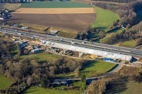 Luftbild Unna Sanierung Und Instandsetzung Des Autobahn