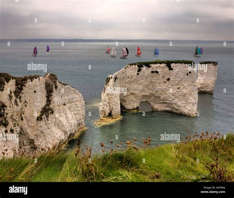 harry rocks poole bay stock   harry rocks poole bay