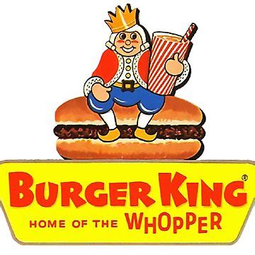 "Vintage Burger King Sign" Sticker for Sale by designdog | Redbubble