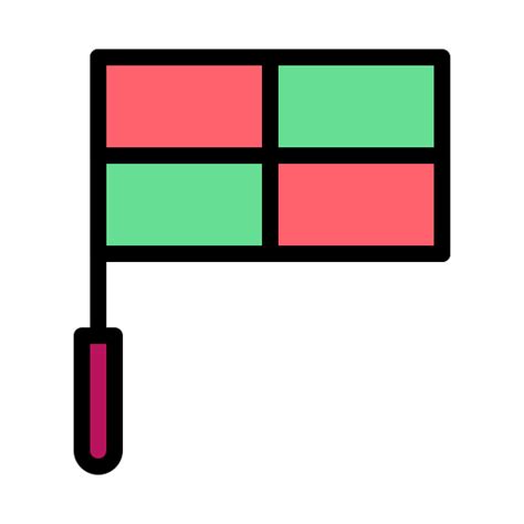 Offside flag Generic Outline Color icon