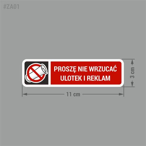 Prosz Nie Wrzuca Ulotek Cm Naklejka Za Graficzny Pro