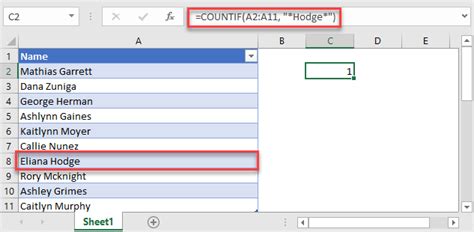 Đếm các ô có chứa văn bản cụ thể trong Excel và Google Trang tính