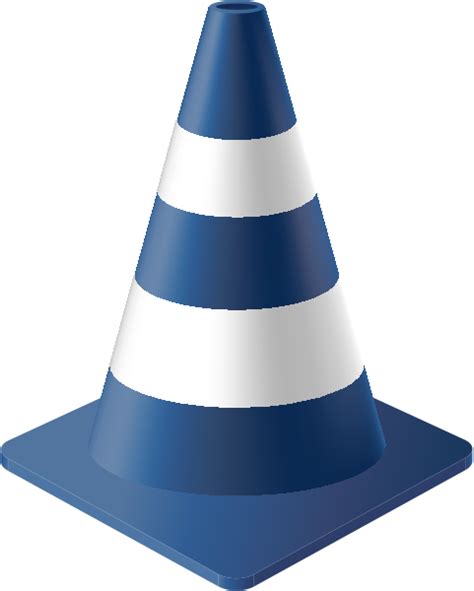 Navy Blue Traffic Cone Vector Data For Free Svg Vector Public Domain