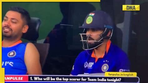 Ind Vs Hk Watch Virat Kohlis Priceless Expression As Fan Poll Says He Would Score More Than