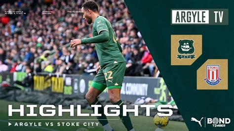 Plymouth Argyle V Stoke City Highlights Youtube