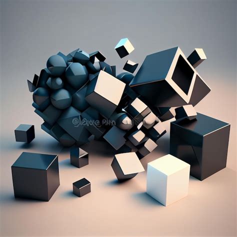 Premium Photo Abstract 3d Render Cube Shape Geometric Background