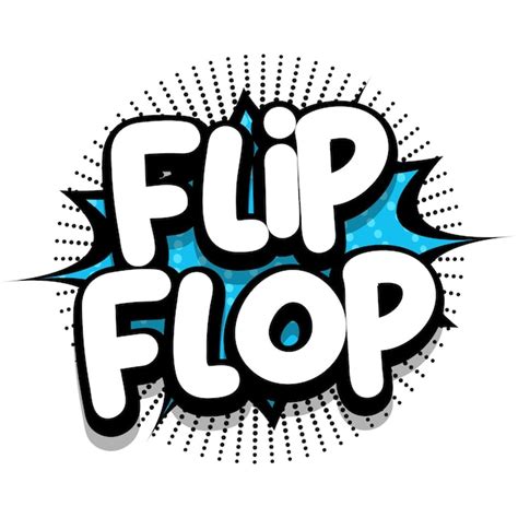 Ilustración de vector de burbuja de explosión de cómic flipflop