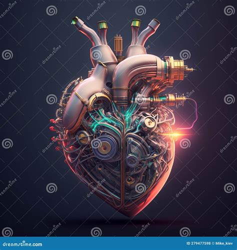 Heart Engine Concept Art Stock Illustration Illustration Of