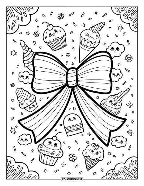 coloring pages bows 2