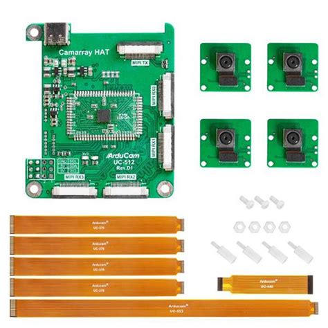 Arducam 8MP 4 Quadrascopic Camera Bundle Kit For Raspberry Pi Nvidia