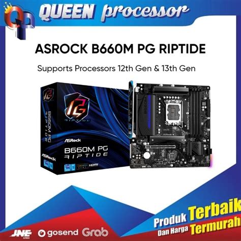 Jual ASROCK B660M PG RIPTIDE ( LGA1700 / B660 / DDR4 ) | Shopee Indonesia