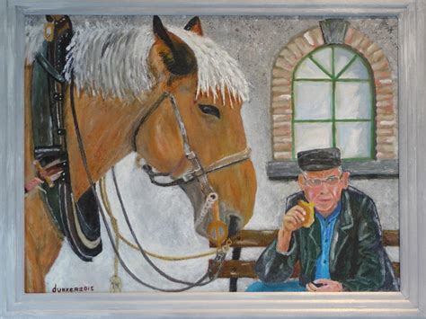 Boer Met Paard Schafttijd Acryl X Ingelijst