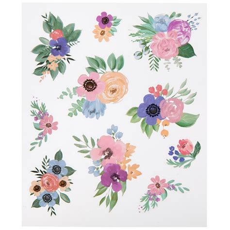 Pink And Purple Floral Stickers Hobby Lobby 1975549