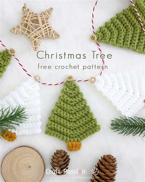 Easy Crochet Christmas Tree Free Pattern Craft Passion