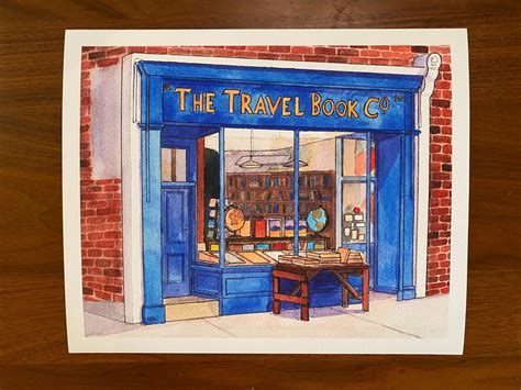 Notting Hill Travel Bookshop Watercolor Print Etsy