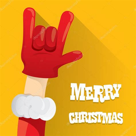 Santa Claus rock n roll gesture icon vector — Stock Vector © zm1ter ...