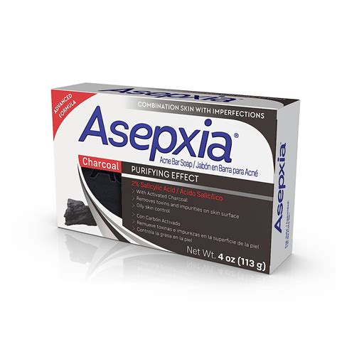 Buy Asepxia With Activated Charcoal Purifying Effect Acne Treatment Bar Soap With Salicylic Acid