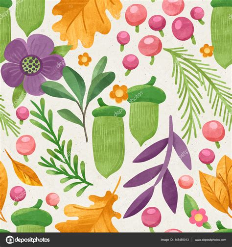 Autumn Floral Pattern Stock Photo Irtsya 148459013