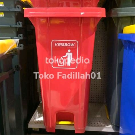 Promo Krisbow Tempat Sampah Pedal Injak Dan Roda 120 Ltr Dust Bin