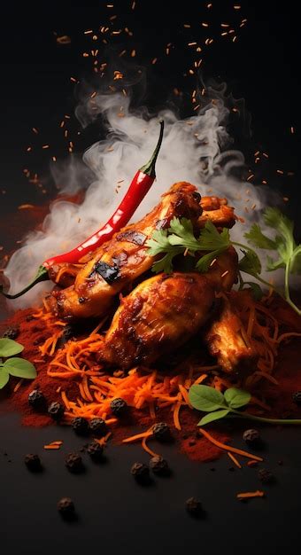 Premium Ai Image Design Of Chicken Tikka Masala Grilled Chicken And Spices Decoration S India