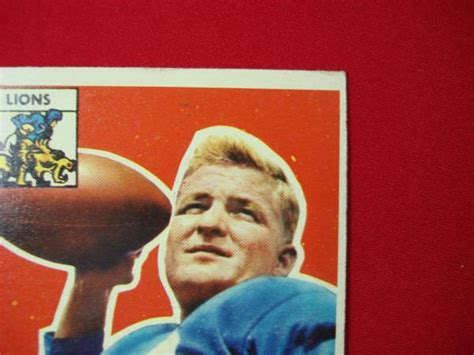 1956 TOPPS FOOTBALL BOBBY LAYNE DETROIT LIONS #116 *VERY NICE ...