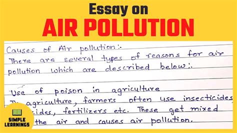 Air Pollution Essay In English 300 Words Effects Of Air Pollution