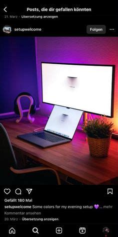 Neon Desk Setup