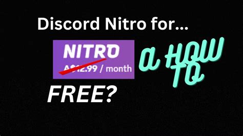 How To Get Discord Nitro For Free A How To Youtube