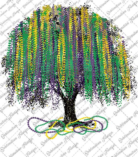 Mardi Gras Png Mardi Gras Tree Png Watercolor Mardi Gras Etsy