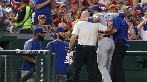 Nationals 8 Cubs 4 Kris Bryant Injured In Dull Defeat Bleed Cubbie Blue